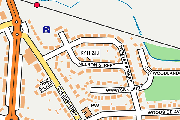 KY11 2JU map - OS OpenMap – Local (Ordnance Survey) KY11 2JU map - OS OpenMap – Local (Ordnance Survey)