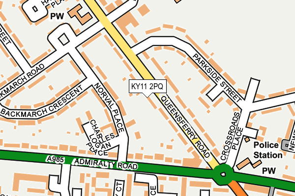 KY11 2PQ map - OS OpenMap – Local (Ordnance Survey) KY11 2PQ map - OS OpenMap – Local (Ordnance Survey)