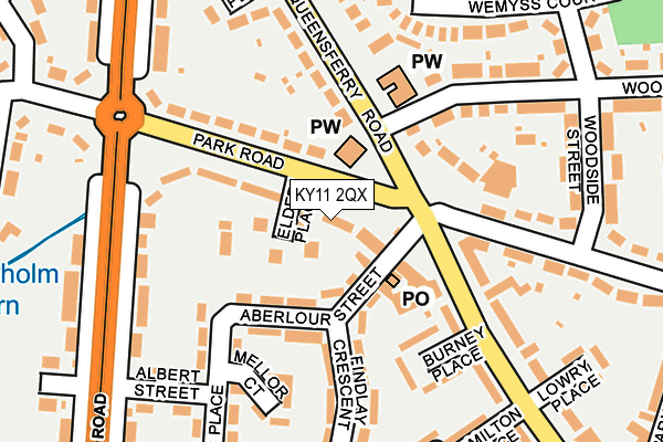 KY11 2QX map - OS OpenMap – Local (Ordnance Survey) KY11 2QX map - OS OpenMap – Local (Ordnance Survey)