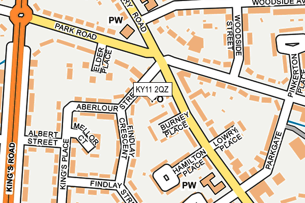 KY11 2QZ map - OS OpenMap – Local (Ordnance Survey) KY11 2QZ map - OS OpenMap – Local (Ordnance Survey)