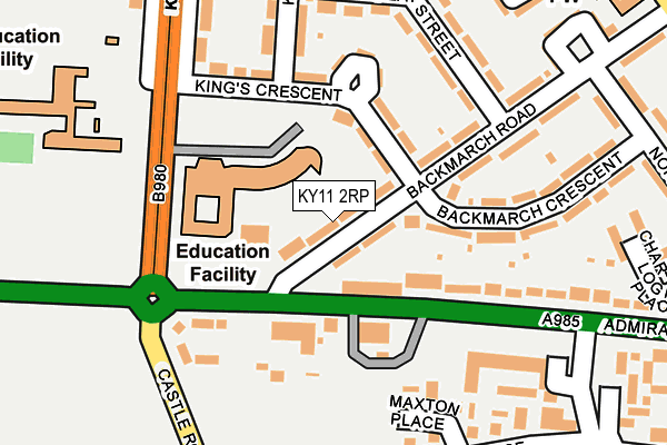 KY11 2RP map - OS OpenMap – Local (Ordnance Survey) KY11 2RP map - OS OpenMap – Local (Ordnance Survey)