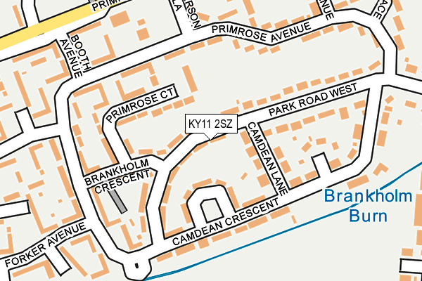 KY11 2SZ map - OS OpenMap – Local (Ordnance Survey) KY11 2SZ map - OS OpenMap – Local (Ordnance Survey)