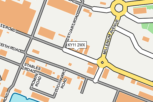 KY11 2WX map - OS OpenMap – Local (Ordnance Survey)