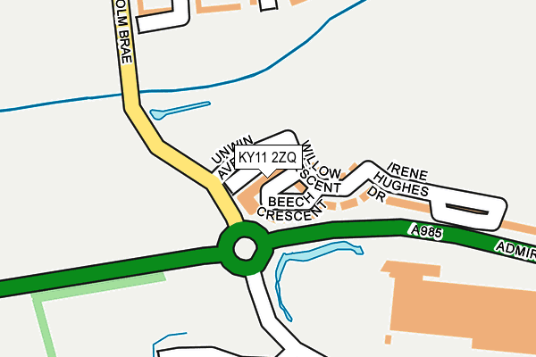 KY11 2ZQ map - OS OpenMap – Local (Ordnance Survey)
