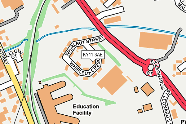 KY11 3AE map - OS OpenMap – Local (Ordnance Survey) KY11 3AE map - OS OpenMap – Local (Ordnance Survey)