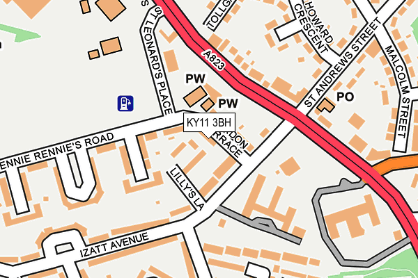 KY11 3BH map - OS OpenMap – Local (Ordnance Survey) KY11 3BH map - OS OpenMap – Local (Ordnance Survey)