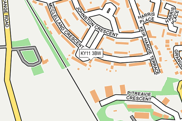 KY11 3BW map - OS OpenMap – Local (Ordnance Survey) KY11 3BW map - OS OpenMap – Local (Ordnance Survey)