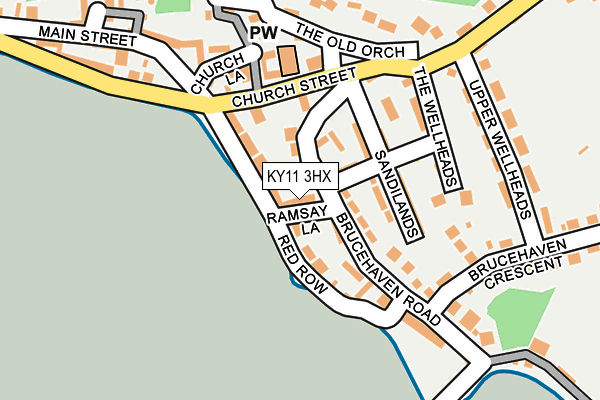 KY11 3HX map - OS OpenMap – Local (Ordnance Survey) KY11 3HX map - OS OpenMap – Local (Ordnance Survey)