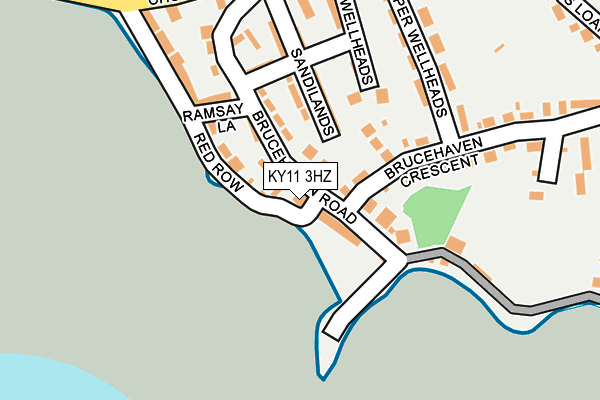 KY11 3HZ map - OS OpenMap – Local (Ordnance Survey)