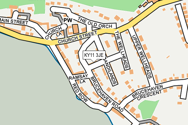 KY11 3JE map - OS OpenMap – Local (Ordnance Survey)