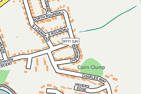 KY11 3JH map - OS OpenMap – Local (Ordnance Survey) KY11 3JH map - OS OpenMap – Local (Ordnance Survey)