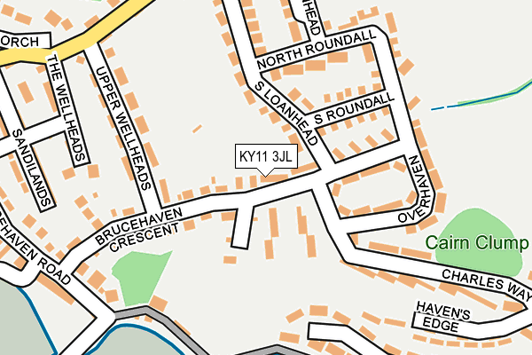 KY11 3JL map - OS OpenMap – Local (Ordnance Survey) KY11 3JL map - OS OpenMap – Local (Ordnance Survey)