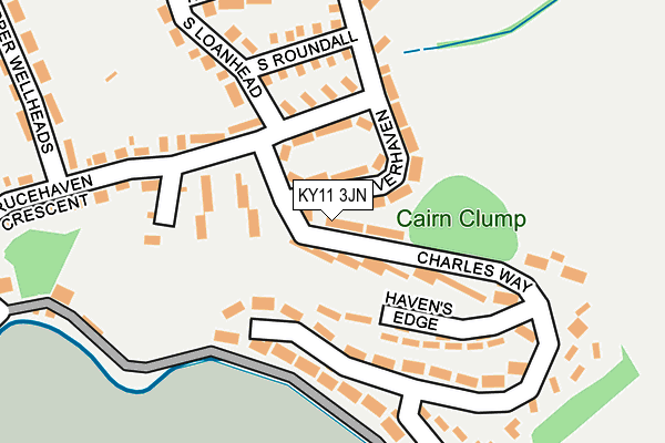 KY11 3JN map - OS OpenMap – Local (Ordnance Survey) KY11 3JN map - OS OpenMap – Local (Ordnance Survey)