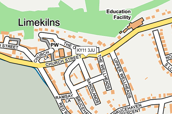 KY11 3JU map - OS OpenMap – Local (Ordnance Survey)