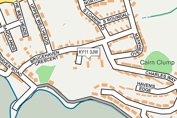 KY11 3JW map - OS OpenMap – Local (Ordnance Survey) KY11 3JW map - OS OpenMap – Local (Ordnance Survey)