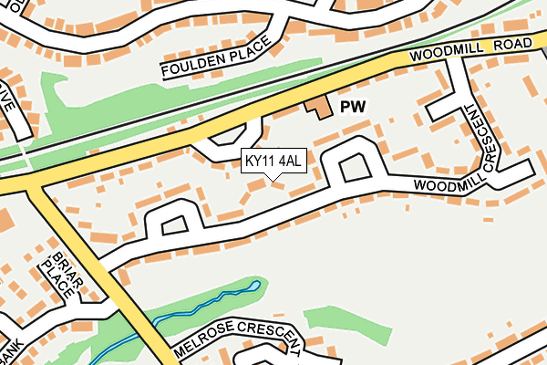 KY11 4AL map - OS OpenMap – Local (Ordnance Survey)