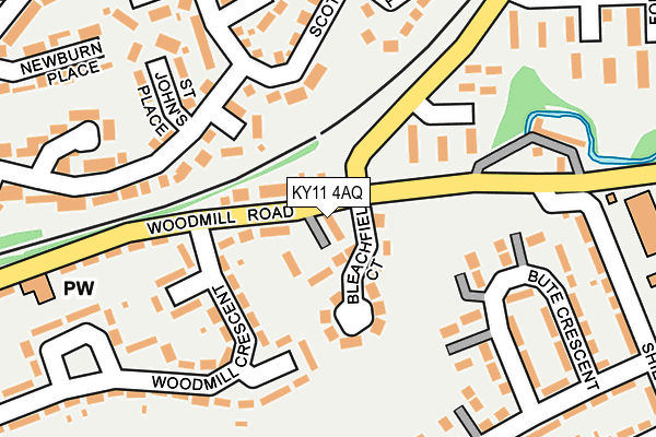 KY11 4AQ map - OS OpenMap – Local (Ordnance Survey) KY11 4AQ map - OS OpenMap – Local (Ordnance Survey)
