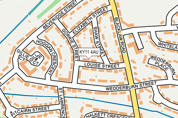 KY11 4AU map - OS OpenMap – Local (Ordnance Survey) KY11 4AU map - OS OpenMap – Local (Ordnance Survey)