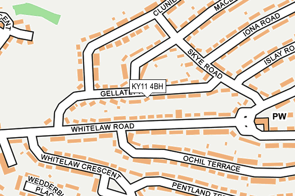 KY11 4BH map - OS OpenMap – Local (Ordnance Survey) KY11 4BH map - OS OpenMap – Local (Ordnance Survey)