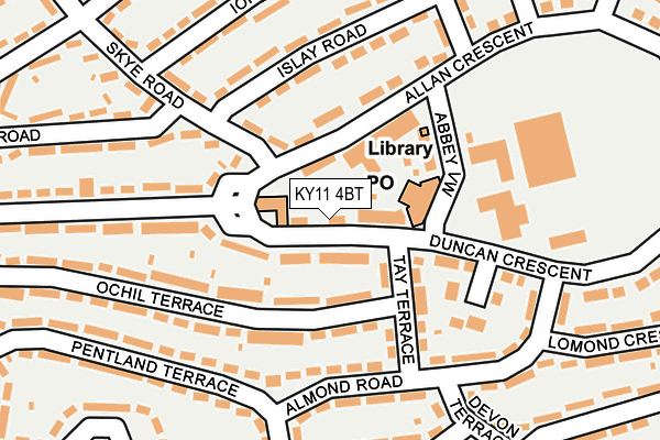 KY11 4BT map - OS OpenMap – Local (Ordnance Survey) KY11 4BT map - OS OpenMap – Local (Ordnance Survey)