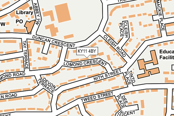 KY11 4BY map - OS OpenMap – Local (Ordnance Survey) KY11 4BY map - OS OpenMap – Local (Ordnance Survey)