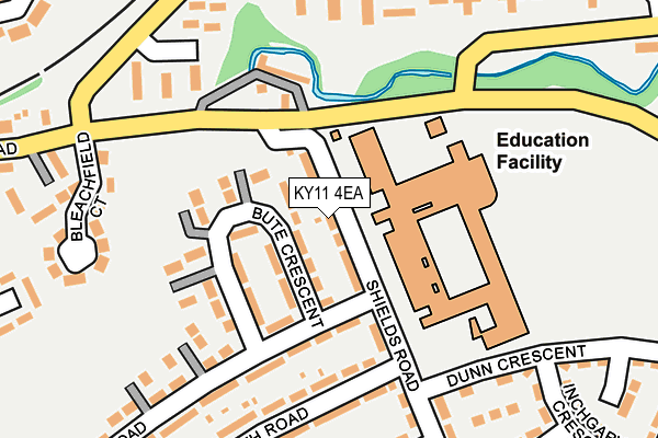 KY11 4EA map - OS OpenMap – Local (Ordnance Survey) KY11 4EA map - OS OpenMap – Local (Ordnance Survey)