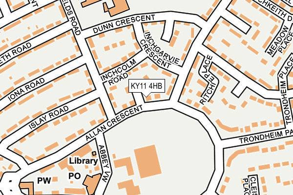 KY11 4HB map - OS OpenMap – Local (Ordnance Survey) KY11 4HB map - OS OpenMap – Local (Ordnance Survey)