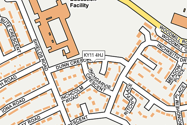 KY11 4HJ map - OS OpenMap – Local (Ordnance Survey) KY11 4HJ map - OS OpenMap – Local (Ordnance Survey)