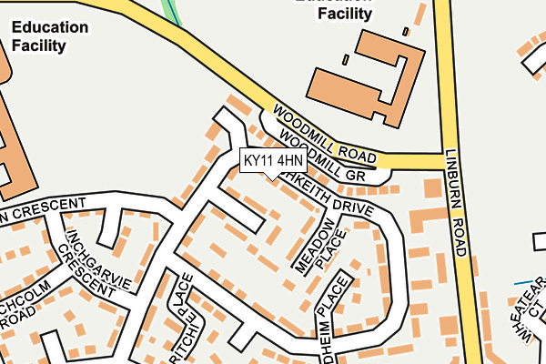 KY11 4HN map - OS OpenMap – Local (Ordnance Survey) KY11 4HN map - OS OpenMap – Local (Ordnance Survey)