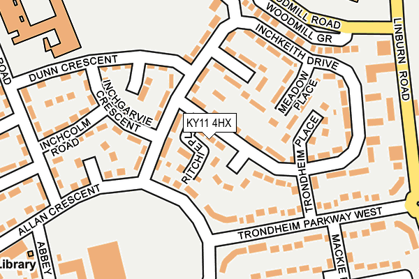 KY11 4HX map - OS OpenMap – Local (Ordnance Survey) KY11 4HX map - OS OpenMap – Local (Ordnance Survey)