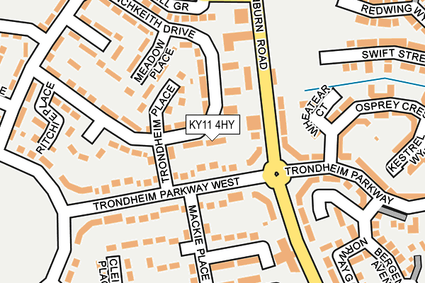 KY11 4HY map - OS OpenMap – Local (Ordnance Survey) KY11 4HY map - OS OpenMap – Local (Ordnance Survey)