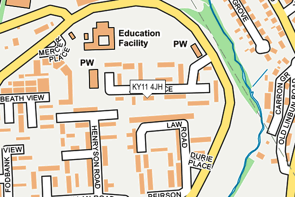 KY11 4JH map - OS OpenMap – Local (Ordnance Survey)