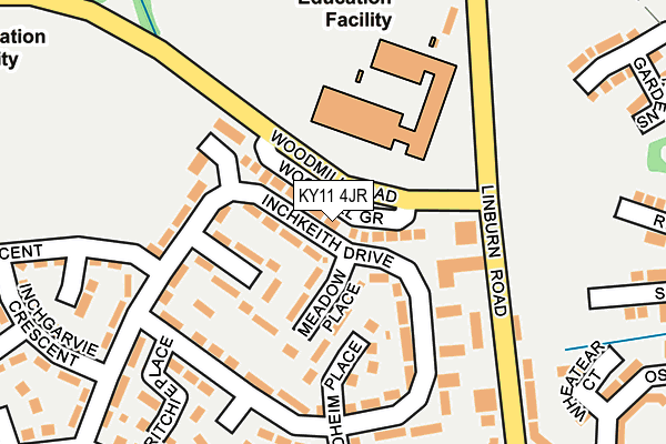 KY11 4JR map - OS OpenMap – Local (Ordnance Survey) KY11 4JR map - OS OpenMap – Local (Ordnance Survey)
