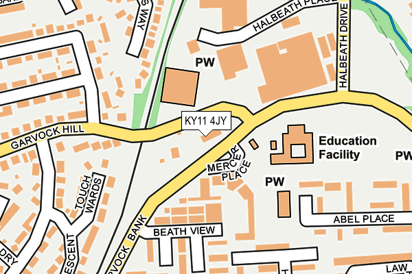 KY11 4JY map - OS OpenMap – Local (Ordnance Survey) KY11 4JY map - OS OpenMap – Local (Ordnance Survey)