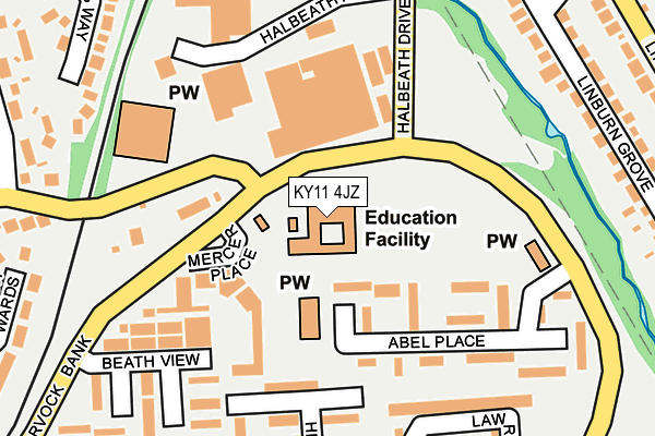 KY11 4JZ map - OS OpenMap – Local (Ordnance Survey) KY11 4JZ map - OS OpenMap – Local (Ordnance Survey)