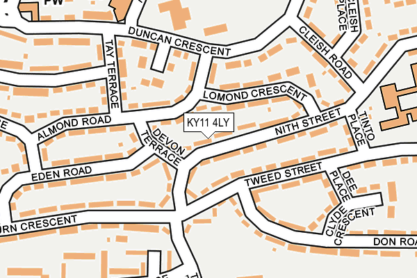 KY11 4LY map - OS OpenMap – Local (Ordnance Survey) KY11 4LY map - OS OpenMap – Local (Ordnance Survey)
