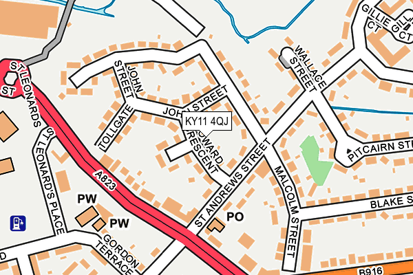 KY11 4QJ map - OS OpenMap – Local (Ordnance Survey) KY11 4QJ map - OS OpenMap – Local (Ordnance Survey)