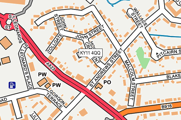 KY11 4QQ map - OS OpenMap – Local (Ordnance Survey) KY11 4QQ map - OS OpenMap – Local (Ordnance Survey)