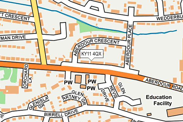 KY11 4QX map - OS OpenMap – Local (Ordnance Survey) KY11 4QX map - OS OpenMap – Local (Ordnance Survey)