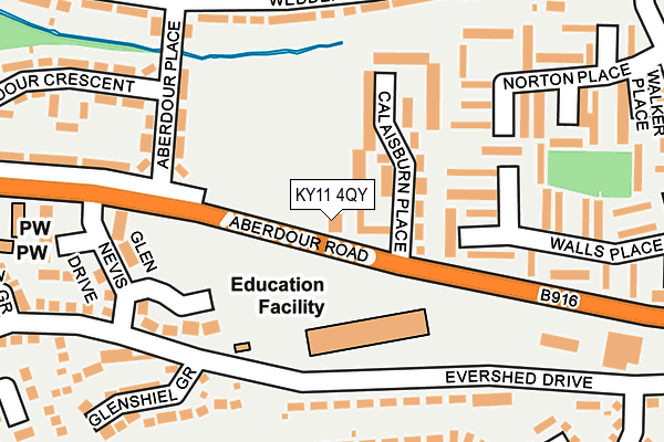 KY11 4QY map - OS OpenMap – Local (Ordnance Survey) KY11 4QY map - OS OpenMap – Local (Ordnance Survey)