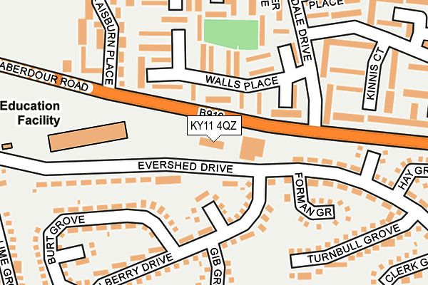 KY11 4QZ map - OS OpenMap – Local (Ordnance Survey) KY11 4QZ map - OS OpenMap – Local (Ordnance Survey)
