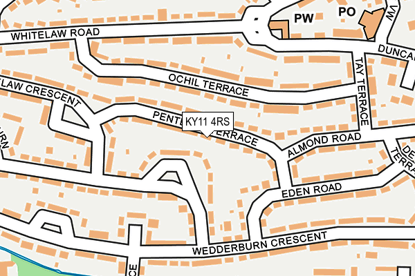 KY11 4RS map - OS OpenMap – Local (Ordnance Survey) KY11 4RS map - OS OpenMap – Local (Ordnance Survey)