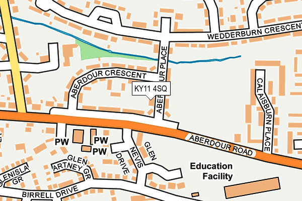 KY11 4SQ map - OS OpenMap – Local (Ordnance Survey)
