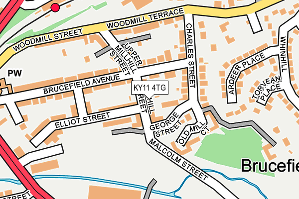 KY11 4TG map - OS OpenMap – Local (Ordnance Survey) KY11 4TG map - OS OpenMap – Local (Ordnance Survey)