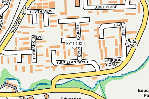 KY11 4UX map - OS OpenMap – Local (Ordnance Survey) KY11 4UX map - OS OpenMap – Local (Ordnance Survey)