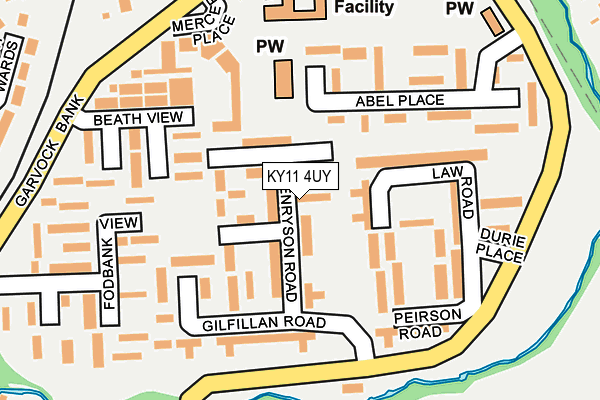 KY11 4UY map - OS OpenMap – Local (Ordnance Survey) KY11 4UY map - OS OpenMap – Local (Ordnance Survey)