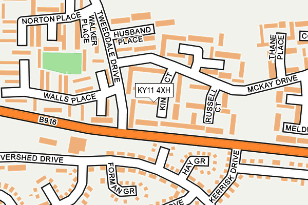 KY11 4XH map - OS OpenMap – Local (Ordnance Survey) KY11 4XH map - OS OpenMap – Local (Ordnance Survey)