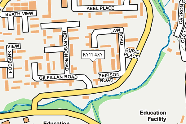 KY11 4XY map - OS OpenMap – Local (Ordnance Survey) KY11 4XY map - OS OpenMap – Local (Ordnance Survey)