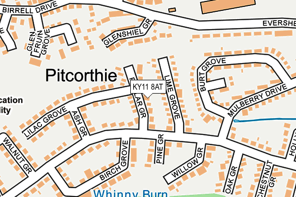 KY11 8AT map - OS OpenMap – Local (Ordnance Survey) KY11 8AT map - OS OpenMap – Local (Ordnance Survey)