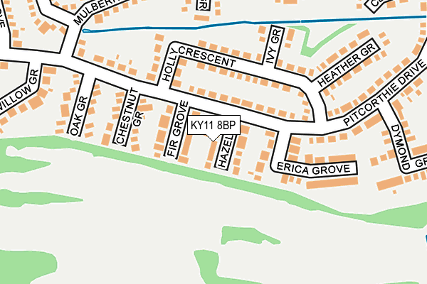 KY11 8BP map - OS OpenMap – Local (Ordnance Survey) KY11 8BP map - OS OpenMap – Local (Ordnance Survey)